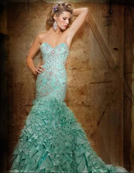 luxusne spoločenske saty vo farbe mint