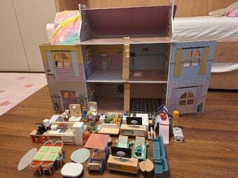 Predám domček pre bábiky Lidl, s nábytkom a bábikami