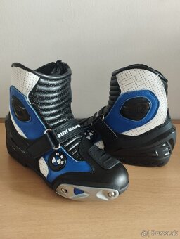 Moto Kožené Nízke Topanky BMW Blue Osobne Aj Poštou