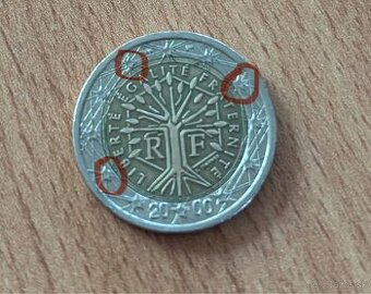 Francúzska 2€ minca-2000 Liberte Egalite Fraternite