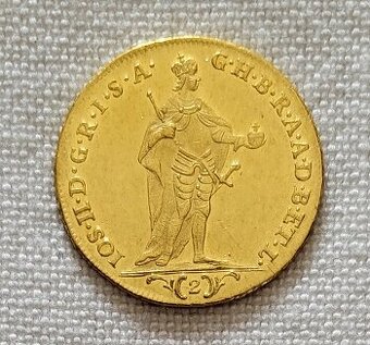 Zlatý 2-dukát Jozefa II., 1784 kb, Mincovňa Kremnica