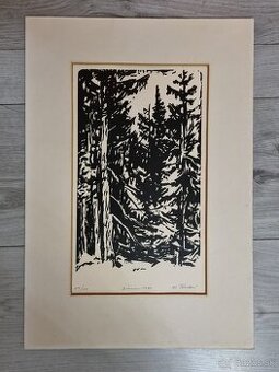 Predám grafiku od Martina Tvrdoňa- Zima