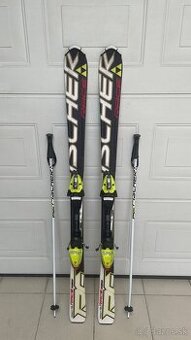 Lyže Fischer 140 cm. + palice.  RC4