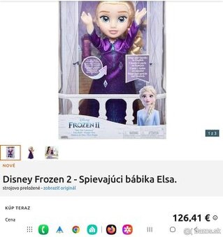 disney frozen spievajuca elza