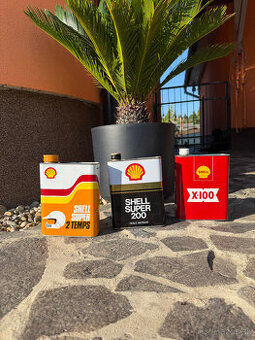 predám staré plechovky od oleja "Shell"