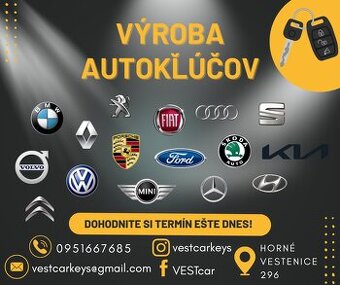 VÝROBA A PROGRAMOVANIE AUTOKĽÚČOV