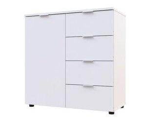 Komoda Doros R1 dvierka 4 šuflíky Biela 80х38х81