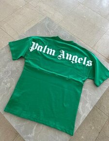 Palm Angels pánske tričko zelené oversized