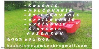Kosenie, mulčovanie pozemkov