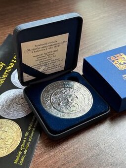 Strieborna medaila pokovená RODIOM