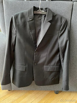 Oblek-Čierna,Košeľa H&M-Lindex