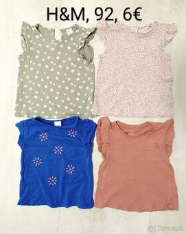 Tričká s krátkym rukávom H&M 92