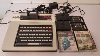 Philips Videopac G7000 (1978) – 4 hry, 2 joysticky + adaptér