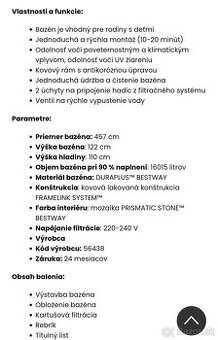 Bazén Intex graywood 4,6 m Nový