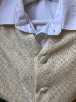 chlapčenská slávnostná košeľa s vestou