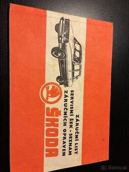 Návod k obsluhe a zarucny list Skoda 105, 120