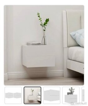 Nočné stolíky 2 ks, biele 40x30x30 cm