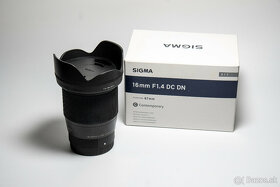 SIGMA 16mm f/1.4 Contemporary DC DN pre Sony APS C
