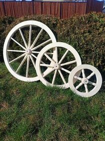 Drevené dekoračné koleso - priemer 30cm - 1