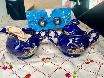 kobaltovo modrý porcelán vzir bažant