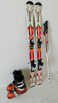 LYŽE ROSSIGNOL PURSUIT JR 120CM + LYŽIARKY SALOMON 37,5EUR