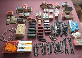 Modelová železnica h0 vláčiky, domčeky, koľajnice