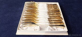 Investičné striebro–zlaté dezertné vidličky–Nemecko-145,5g