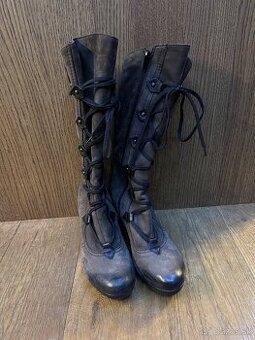 Kožené dámske zimné čižmy