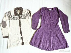MERINO šaty / sveter na zapínanie  veľ. 116 - 1