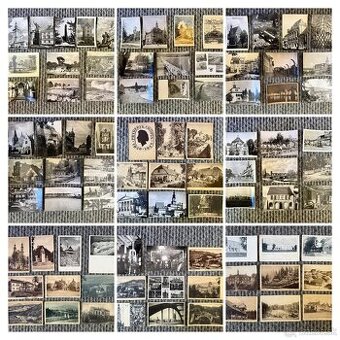 Pohľadnice Poľsko čiernobiele neposielané - 92 kusov
