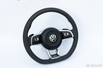 VOLANT VOLKSWAGEN R RLINE kožený BIELE PREŠÍVANIE