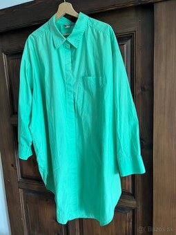 H&M zelená predĺžená košeľa č. XL