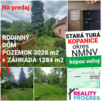 DOM, STODOLA a POZEMKY 4312 m2 STAROTURANSKÉ KOPANICE - NMNV