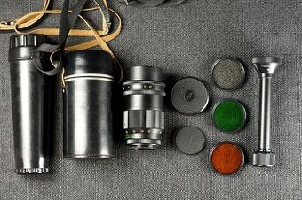 Tair 11A 135mm f2,8 KMZ M42 + jednooký dalekohled