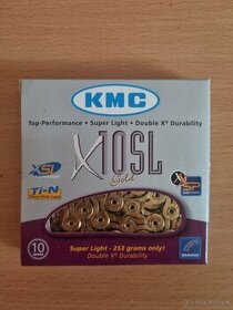 Řetěz KMC x10sl  zlatý - 1