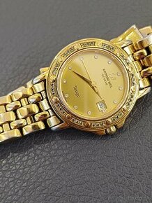 Raymond Weil dámske luxusné pozlátené hodinky s diamantmi - 1
