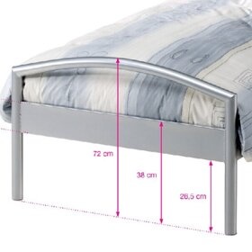Predám kovovú posteľ 90cm