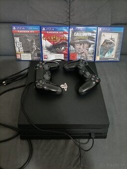 PS4 pro (1 TB,CD mechanika),2xOvladac, 4xhry (viac v popise)
