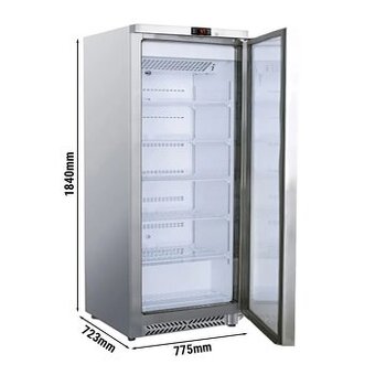 Chladiaca skriňa  MAXIMA 600L so sklenenými dverami