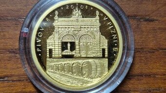 Česko Pivovar Plzeň 2008 PROOF investičné zlato