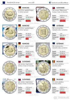 2 euro mince 2025 (aktualizované 12.10.)