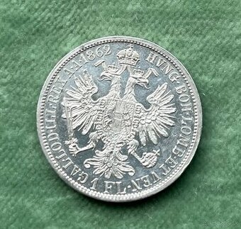 Vzacny a krasny florin zlatnik 1862_