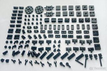 Lego® Originál diely, čierne drobnosti (nové, nehrané)