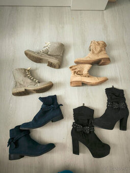 Málo nosené kotníkové čižmičky veľkosť 39 zakúpené v Rakúsku