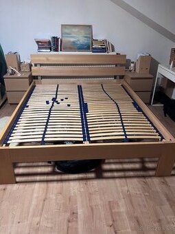 Manželská posteľ masív buk