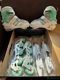 Detské vymeniteľné korčule,veľkosť  34-38