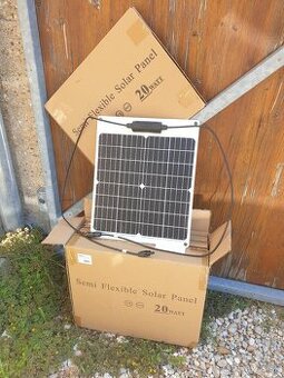 Solárne Panely, sada 4 x 20 Watt kempingové semiflexibilné