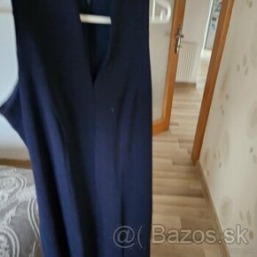 Modré elegantné dlhé šaty