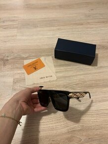 Louis Vuitton slnečné okuliare - čierno/zlaté (LV6)