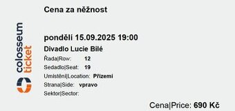 Divadlo Lucie Bílé - cena za nežnost